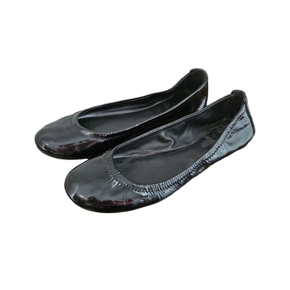 Tory Burch Shoes - Tory Burch Black Patent Leather Eddie Ballet Flats EUC